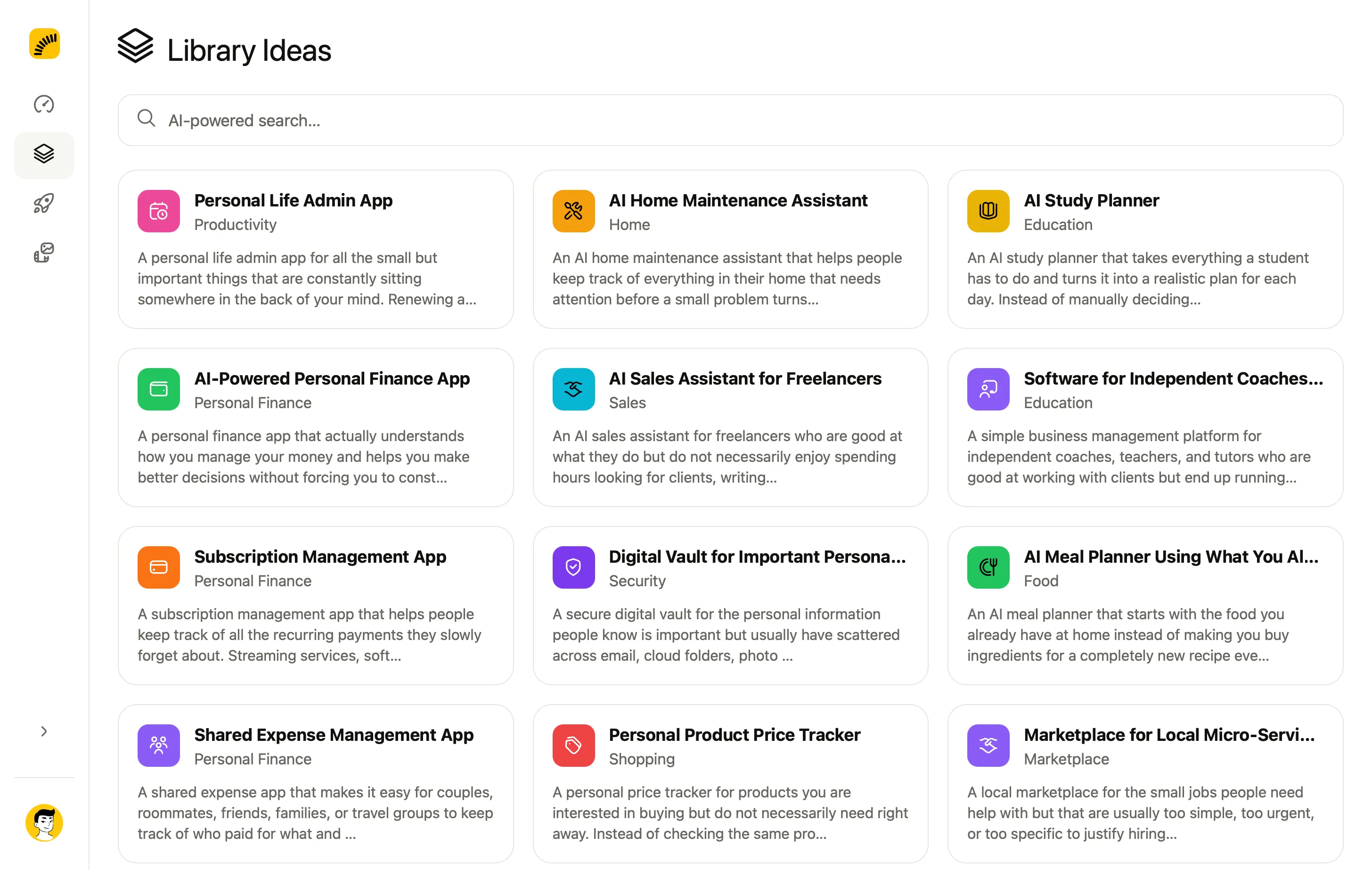 Foundly Idea Library preview